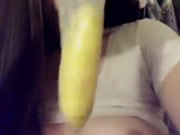 소녀 놀이 바나나